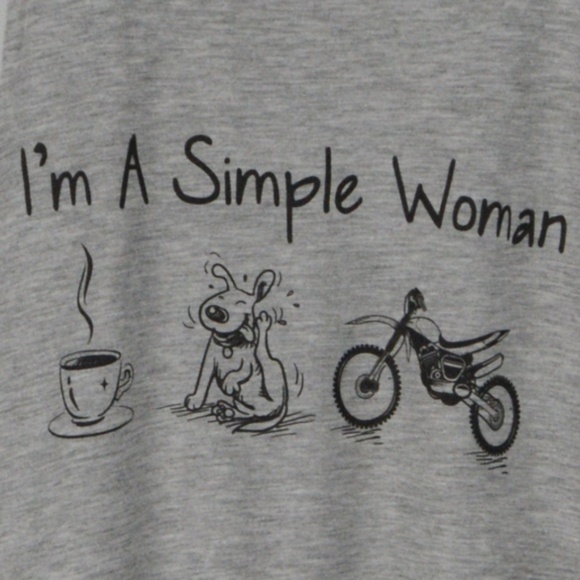 "I'm A Simple Woman" Racer Back Tank Top - Picture 2 of 4